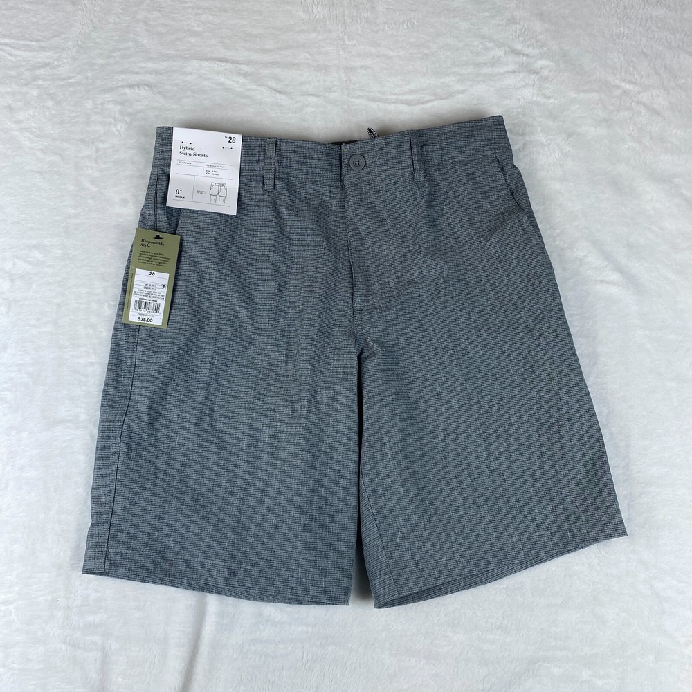 Goodfellow & Co‎ Hybrid Swim Shorts Mens 28 Gray 9" Inseam UV Protection UPF 50+